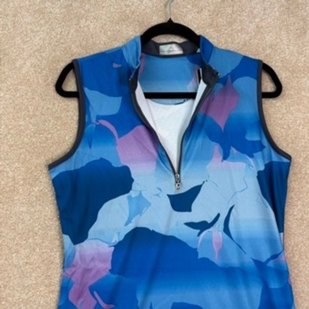 NWT CALLAWAY Golf Dress Women's Medium Blue Opti-Dri Sleeveless UPF 50+ - Picture 4 of 9